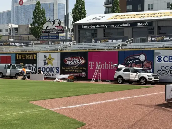 Fields, sponsor banners, press boxes & more.