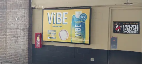 VIBE printed backlit sign cabinet face